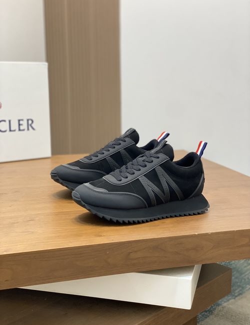 Moncler Stitched Leather Upper Sports Shoes