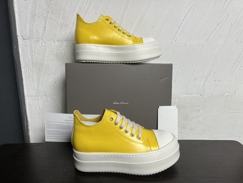 Rick Owens Inverted Triangle Cow Leather Shoes With TPU Sole