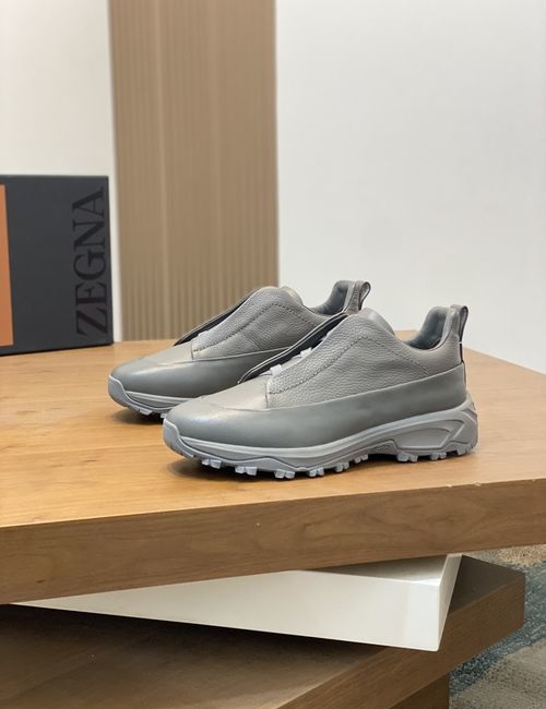 Zegna Triple Stitch Suede Casual Sneakers