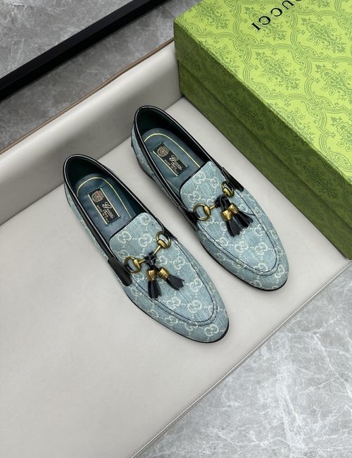 Gucci Denim Upper Leather Sole Casual Shoes