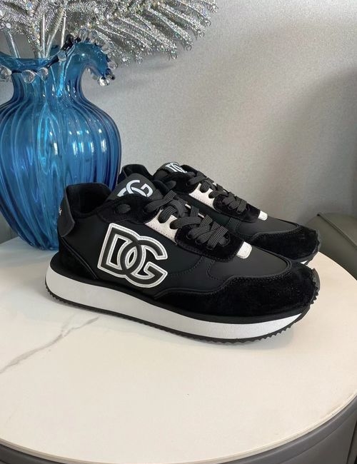 Dolce & Gabbana DG Leather Stitching Breathable Sneakers