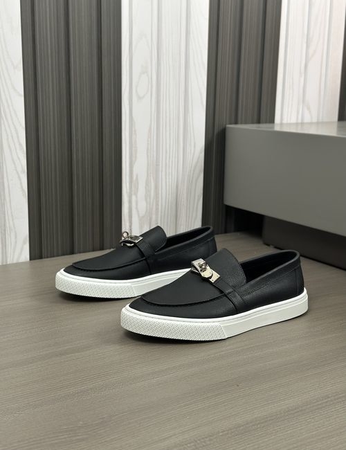 Hermes Slip-On Casual Shoes Premium Leather