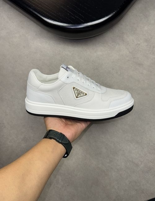 Prada Premium Canvas Leather Sneakers