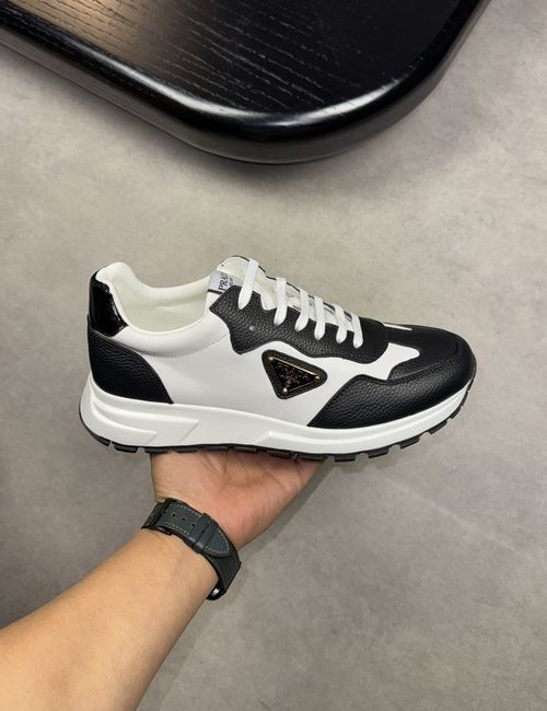 Prada Premium Canvas Leather Sneakers