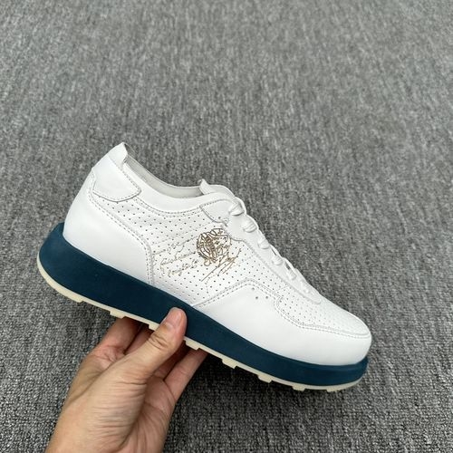 Berluti Leather Sneakers With Color Block Design