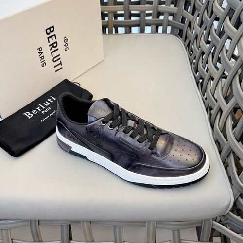 Berluti Play Off Two-tone Leather Sneakers