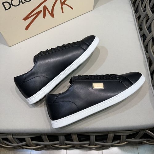 Dolce & Gabbana DG Calfskin Casual Sneakers With Hardware Buckle