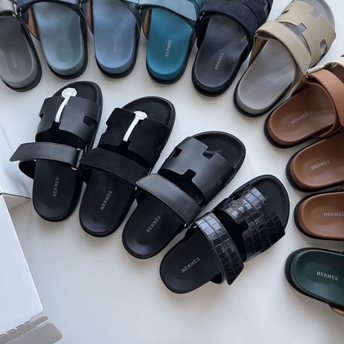 Hermes Epsom Calfskin Adjustable Strap Sandals