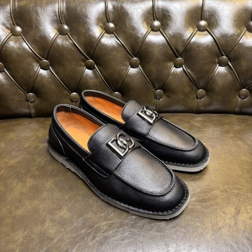 Dolce & Gabbana DG Leather Loafers Non-slip Rubber Sole