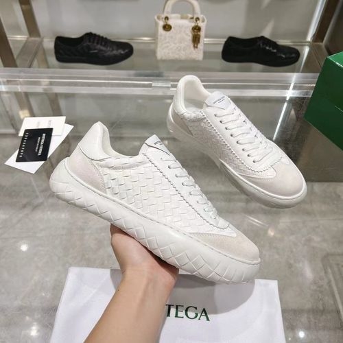 Bottega Veneta BV Woven Suede Leather Sneakers