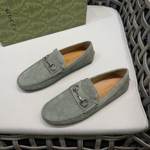 Gucci Top Layer Cowhide Loafers Rubber Sole Cowhide Lining