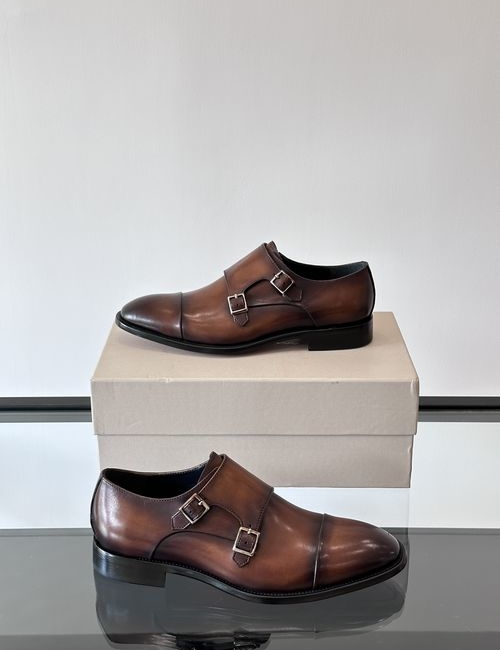 Santoni Handcrafted Cowhide Leather Dress Shoes