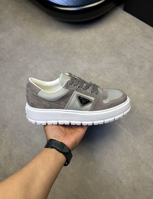 Prada Premium Suede Canvas Casual Sneakers