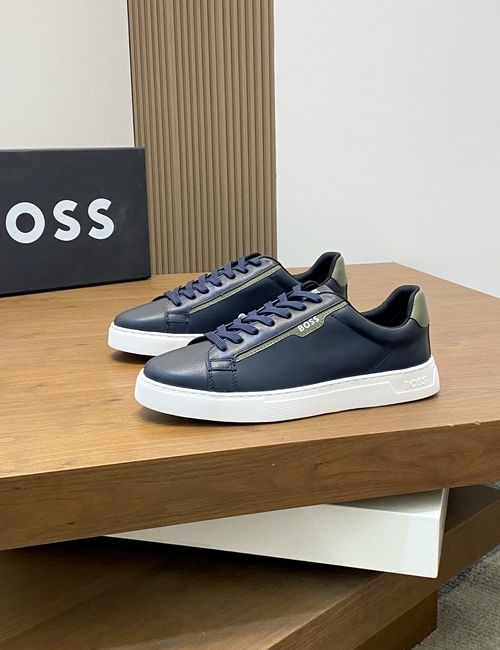 Hugo Boss Imported Cowhide Stitched Sneakers