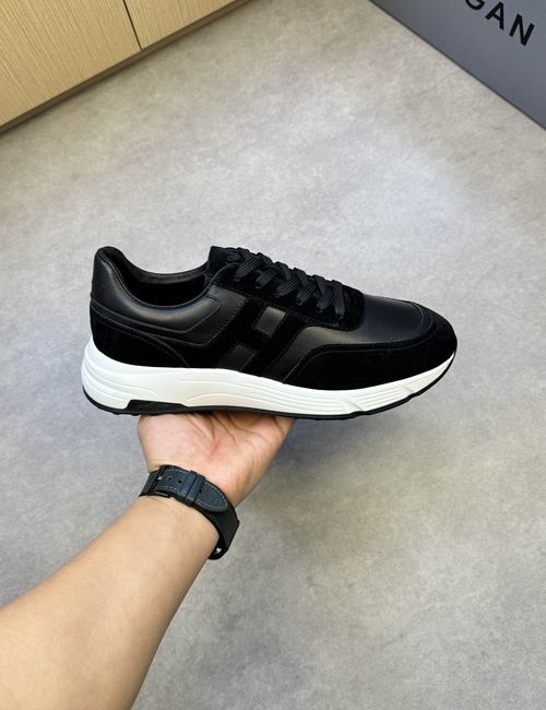 Hogan Nappa Suede H Pattern Sneakers