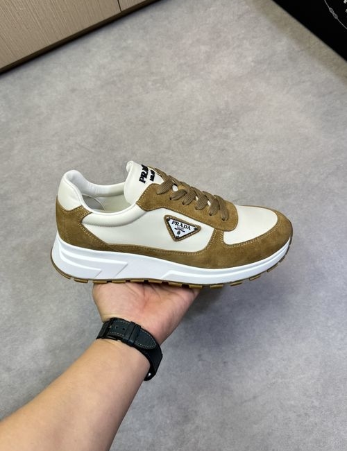 Prada Premium Suede Canvas Casual Sneakers