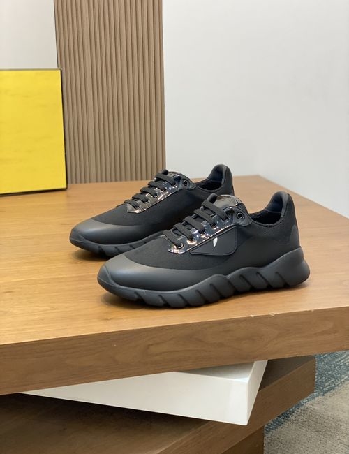 Fendi Flyknit Fabric Printed Casual Sneakers