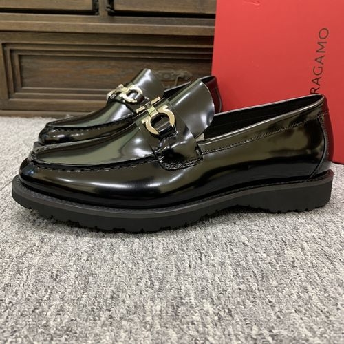 Ferragamo Smooth Leather Loafers With Sturdy Sole