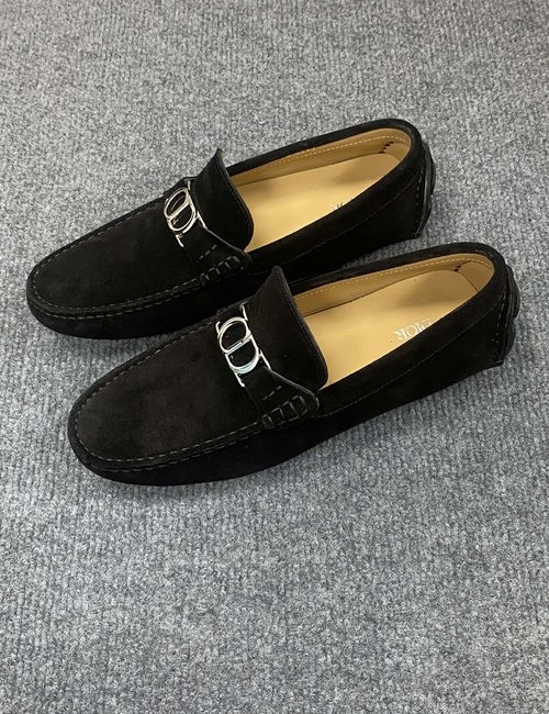 Christian Dior CD Leather Loafer Shoes With Original Hardware
