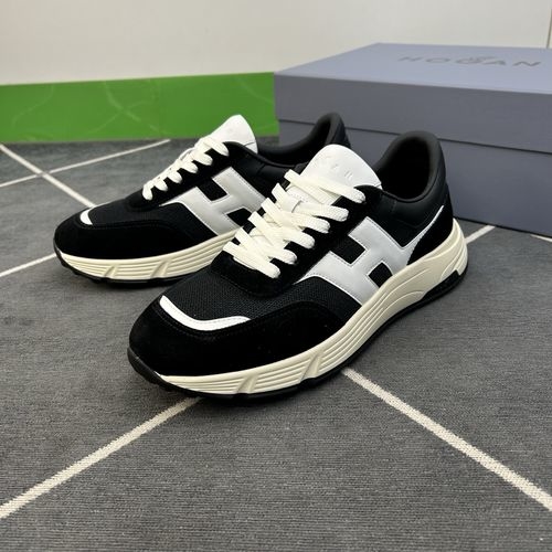 Hogan Matte Leather Panel Skate Board Shoes