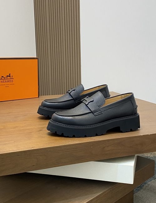 Hermes Kelly Buckle Slip On Loafers