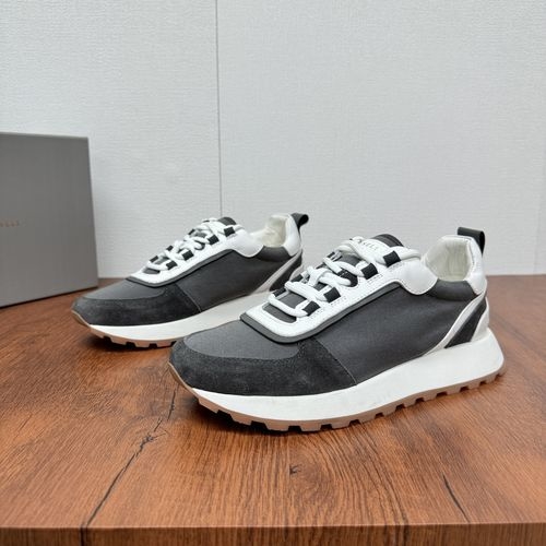 Brunello Cucinelli BC Color-block Suede Leather Sneakers
