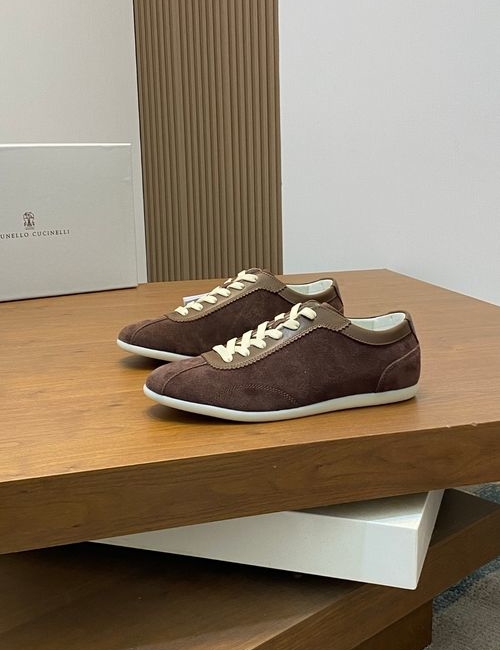 Brunello Cucinelli BC Washed Suede Sneakers With Rubber Sole