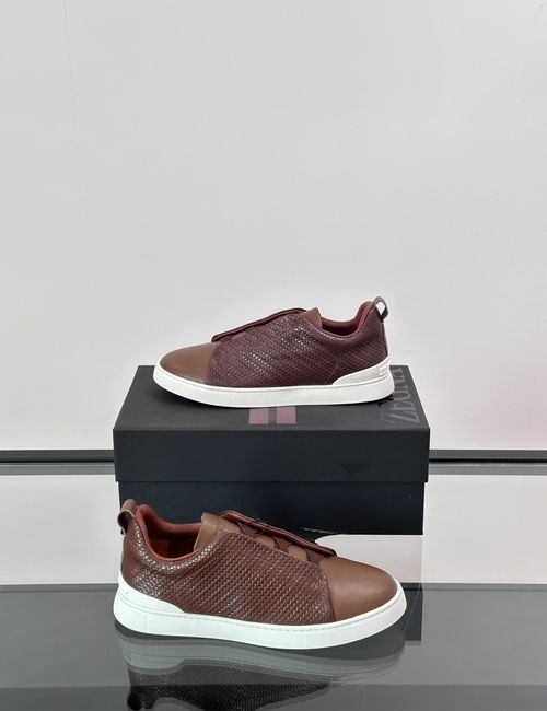Zegna Suede Low-top Sneakers With Rubber Sole