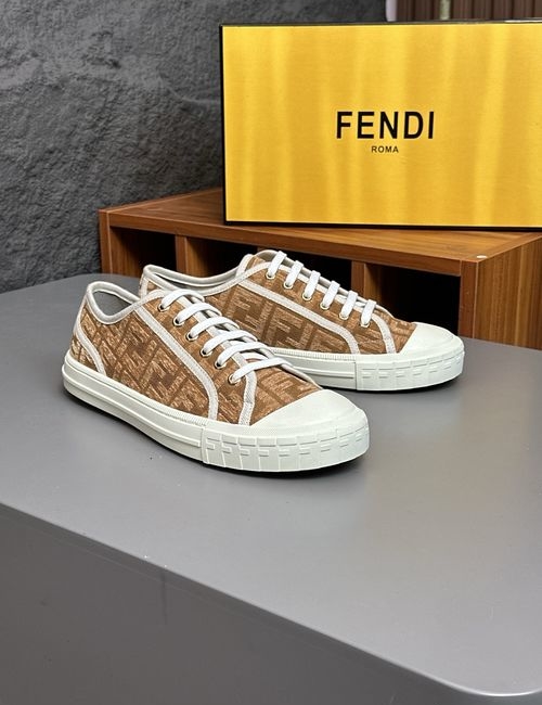 Fendi Match Lace-up Sneakers With Leather Details