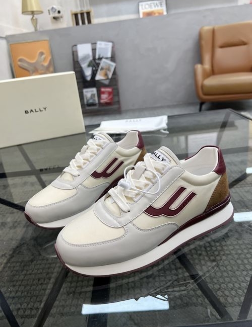 Bally Cowhide Mesh Sneakers Comfortable Sole