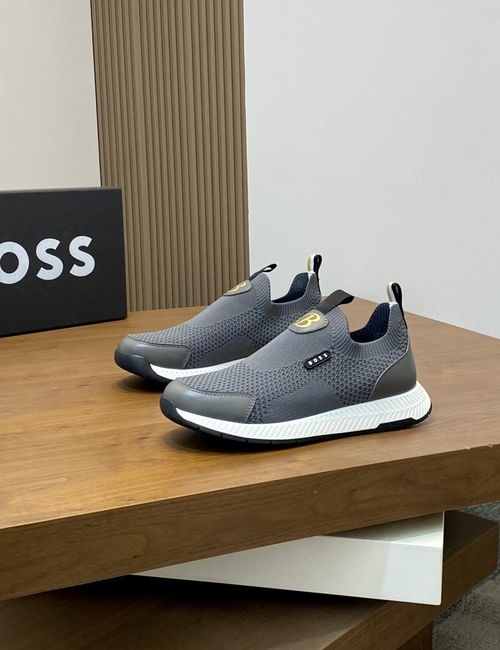 Hugo Boss Leather And Flyknit Fabric For Elegance