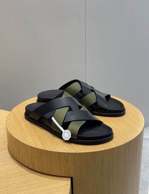 Hermes H Buckle Cowhide Leather Sole Slides