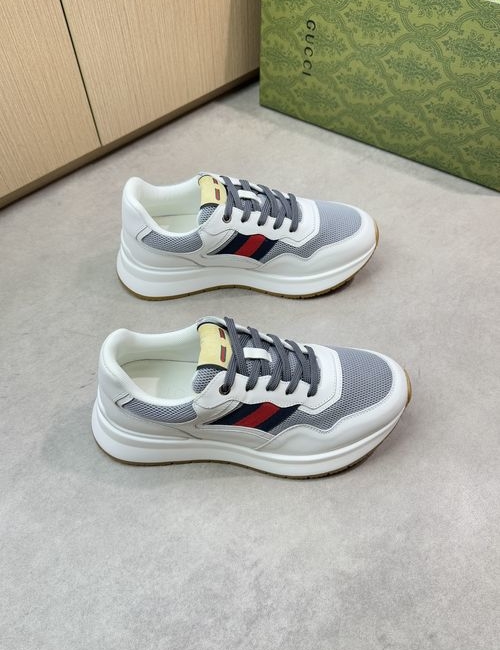 Gucci Nappa Leather Mesh Casual Sneakers