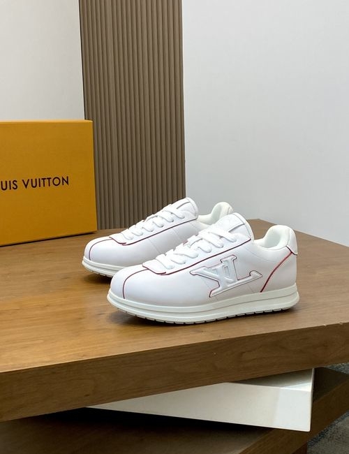 Louis Vuitton LV Napa Leather Sneakers With Printed Pattern Outsole