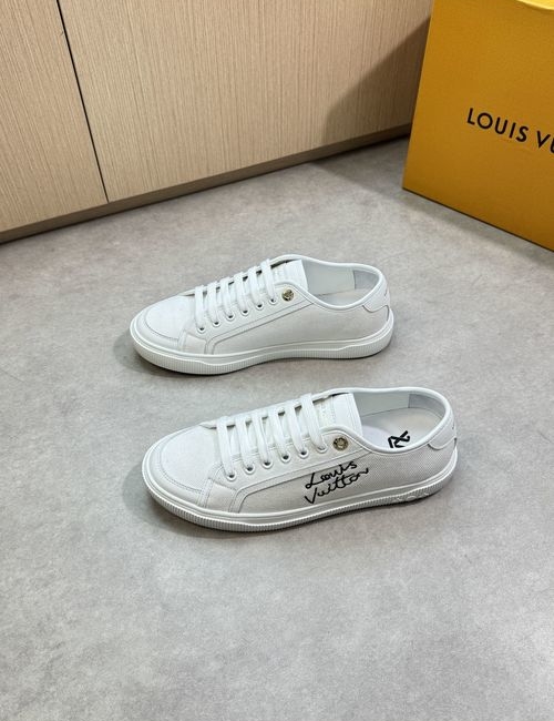 Louis Vuitton LV Napa Leather Denim Canvas Casual Sneakers