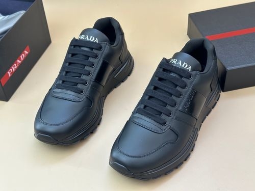 Prada Fabric Leather Casual Sneakers