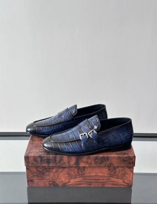 Stefano Ricci Premium Crocodile Pattern Casual Leather Shoes