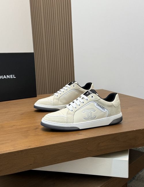 Chanel Color-block Suede Sneakers Reflective Detailing