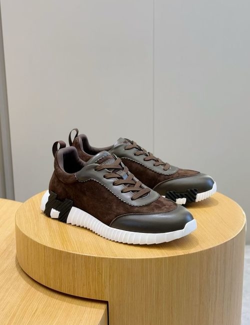 Hermes Bouning Suede Goat Leather Calfskin Sneakers