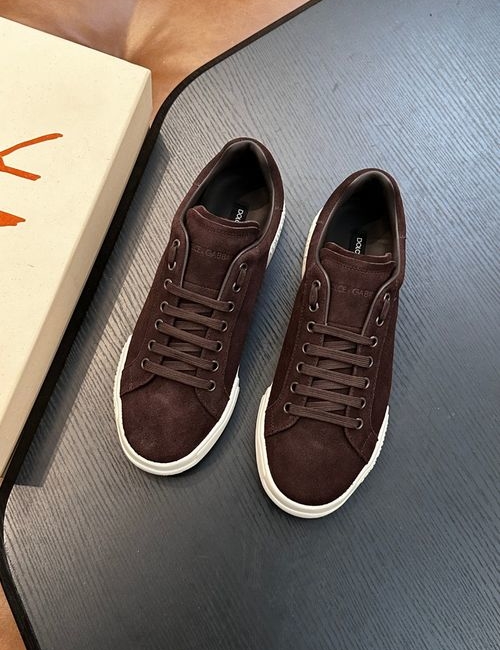 Dolce & Gabbana DG Leather Casual Shoes DG Hardware Buckle