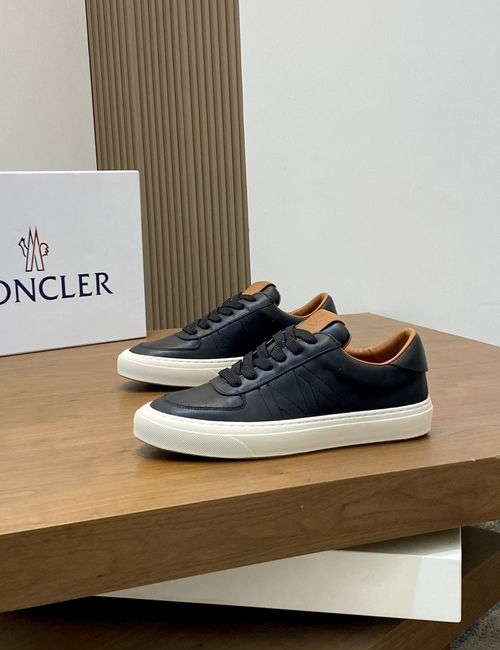 Moncler Stitched Leather Comfort Casual Sneakers