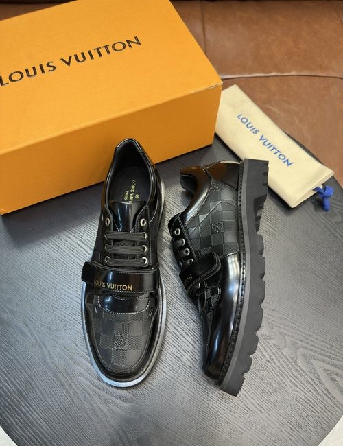 Louis Vuitton LV Leather Shoes Cowhide Upper Genuine Outsole