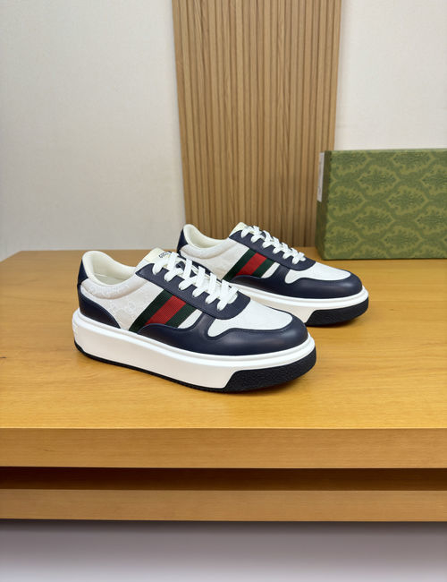 Gucci Casual Sneakers Nappa Leather Upper Cowhide Lining TPU Rubber Sole