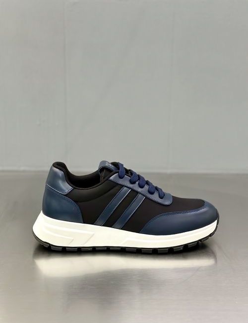 Prada Wool Leather Comfortable Thick Sole Sneakers