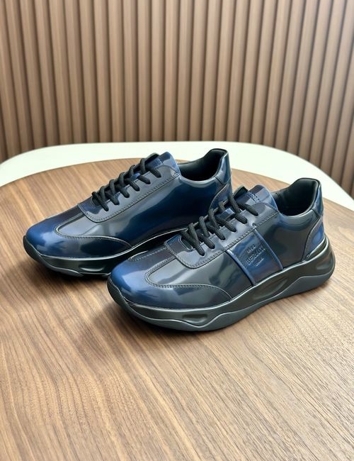 Berluti Embossed Logo Leather Casual Shoes