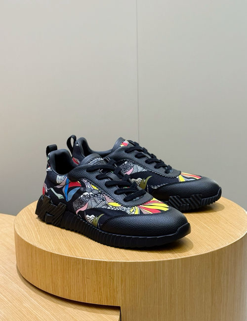 Hermes Bouning Suede Goat Leather Calfskin Sneakers