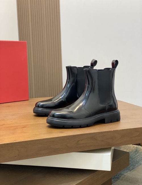 Ferragamo High-top Boots With Cowhide Upper