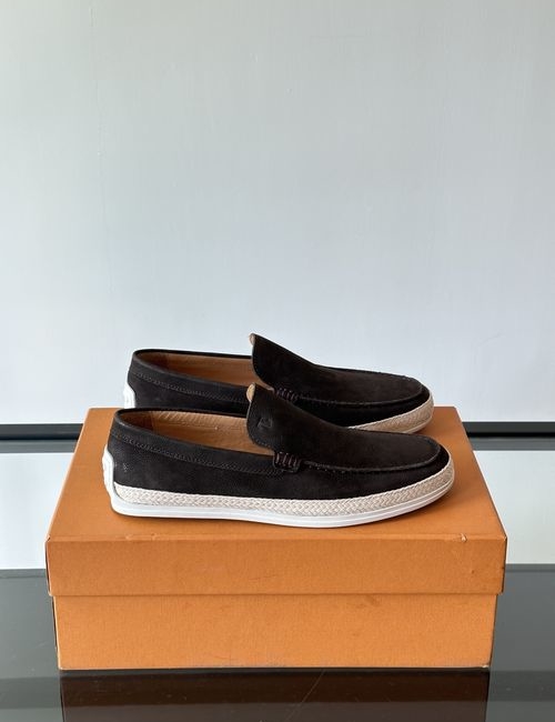 Tods Elegant Loafers With Logo Decoration And Sewing Details