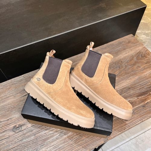 UGG Suede Leather Wool Lined Ankle Boots
