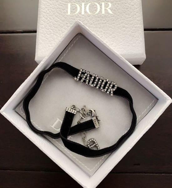 Christian Dior CD Diamond Letter Choker